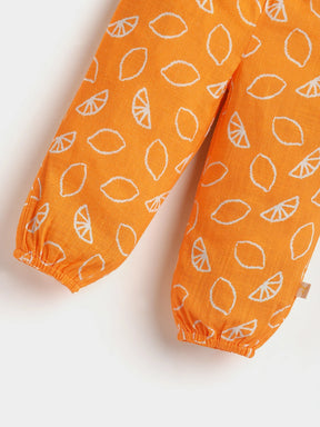 Tangy Twist Wrap Around Cotton Jhabla Set