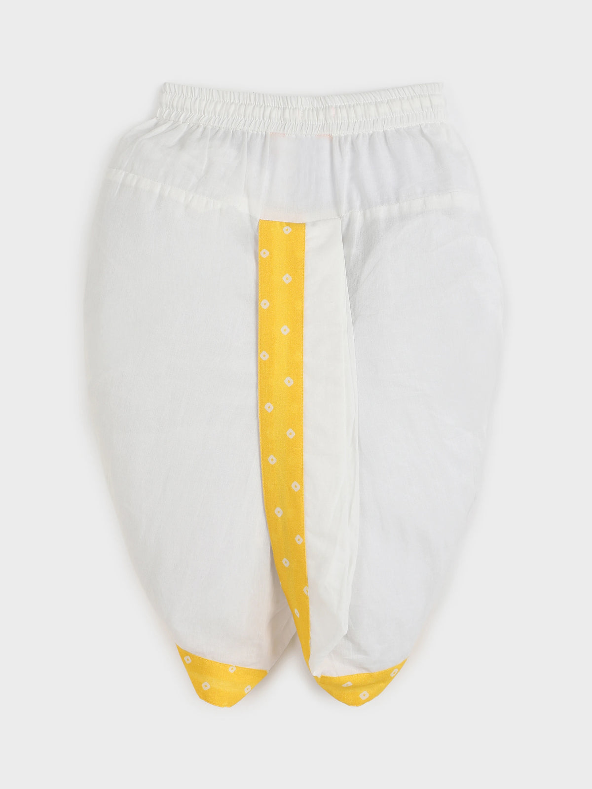 Yellow Quilted Jacket - Kurta Dhoti Set