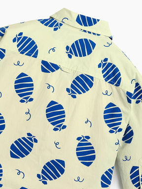Boys Leaf Print Shirt & Denim Set