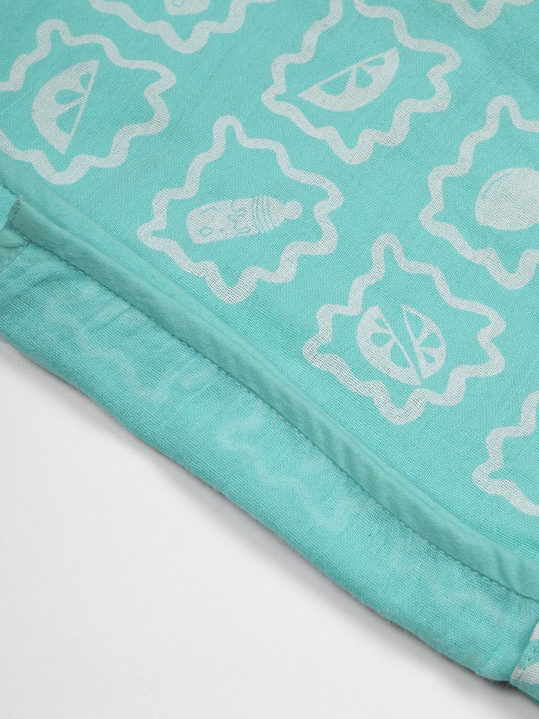 Icy Cool Lemonade Wrap Around Cotton Jhabla Set