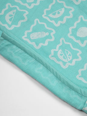 Printed Wrap Around Cotton Jhabla Set