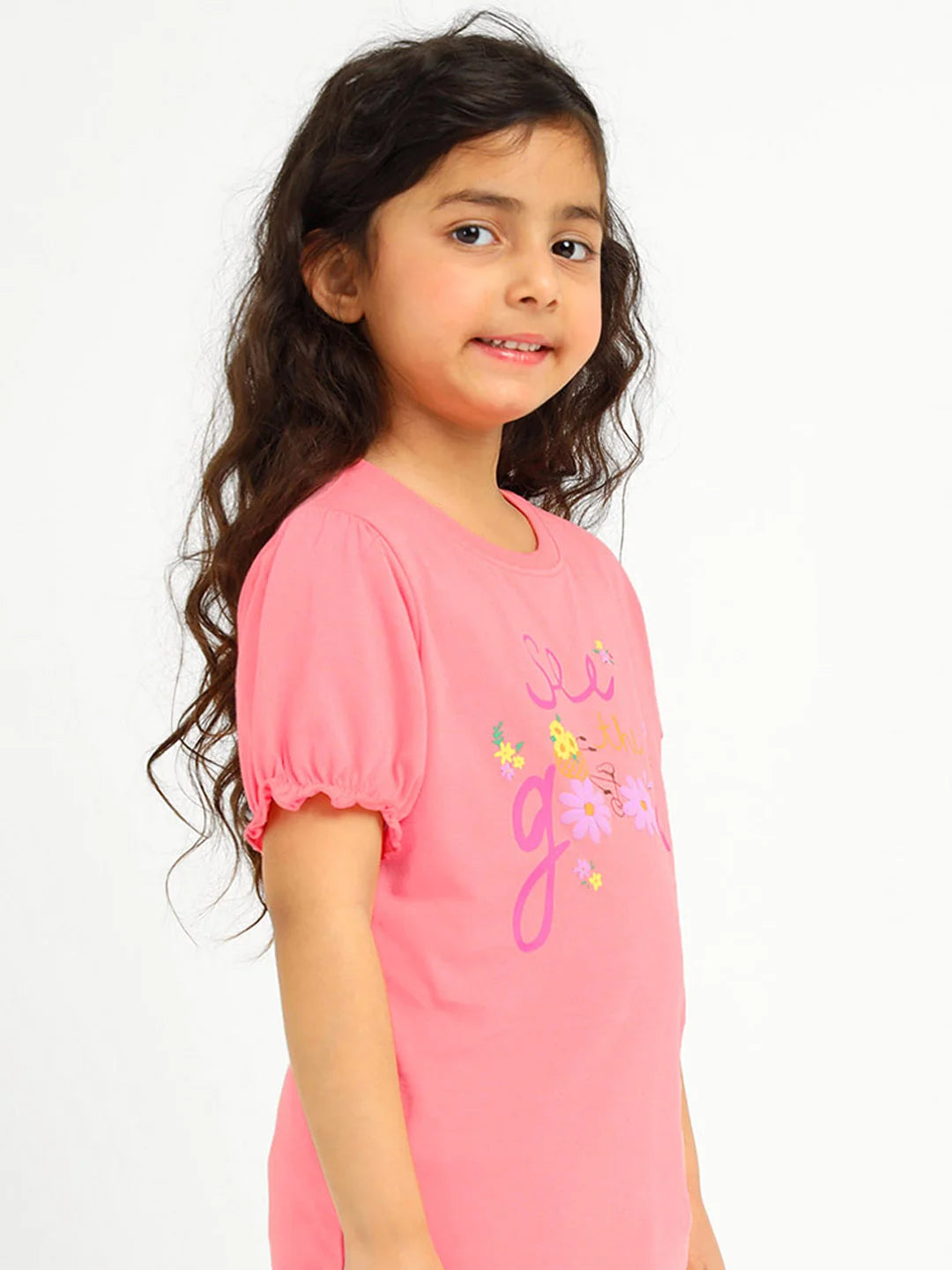 Girls Graphic Tee & Denim Set