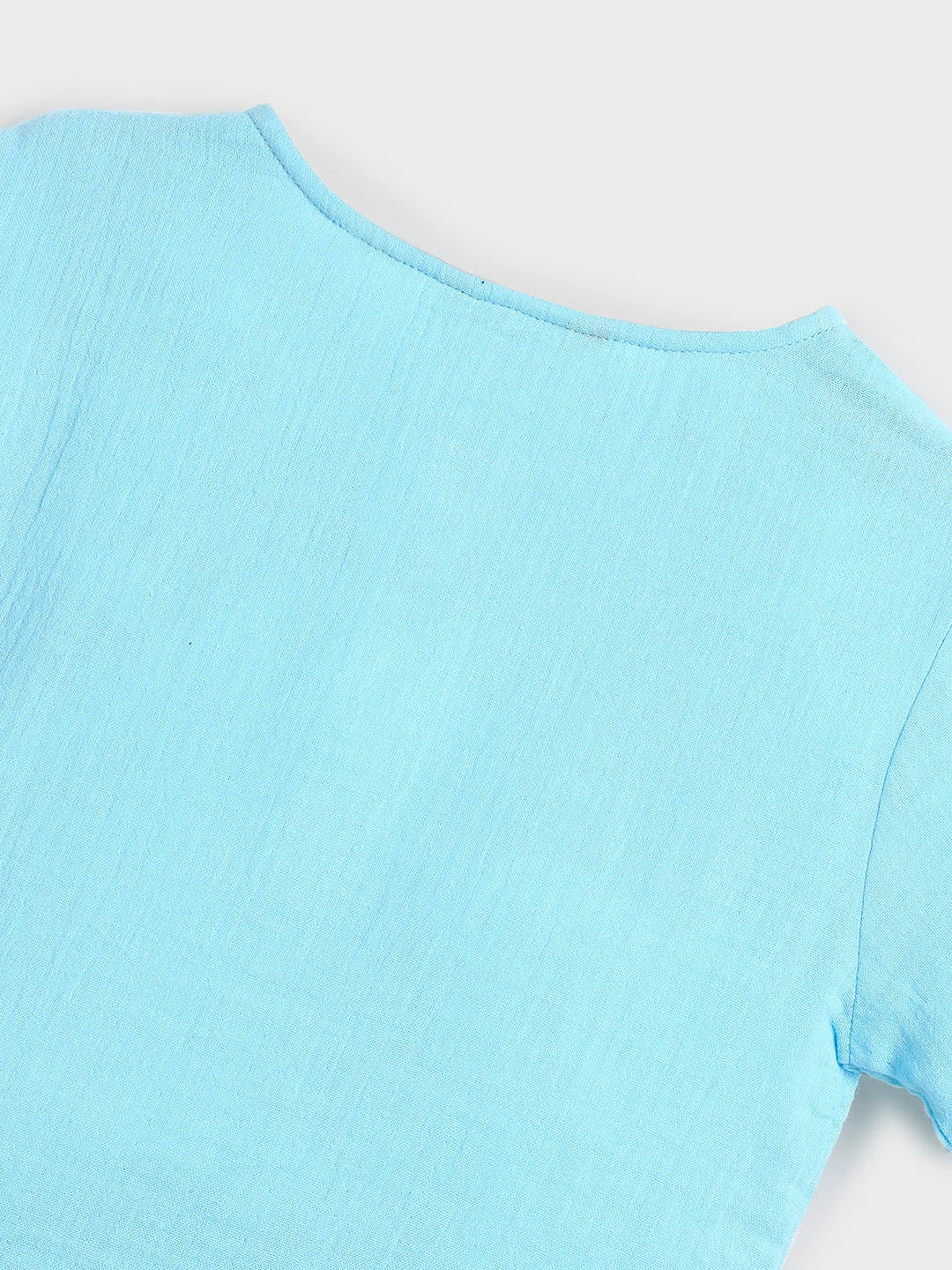 Sky Blue Cotton T-Shirt & Shorts Co-ord Set