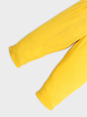 Yellow Bandhani Print Kurta Jacket Set