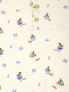 Little Sailor Cotton Bodysuit- Pack of 2