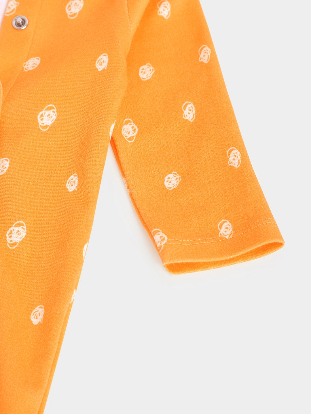 Zesty Orange Printed Sleepsuit