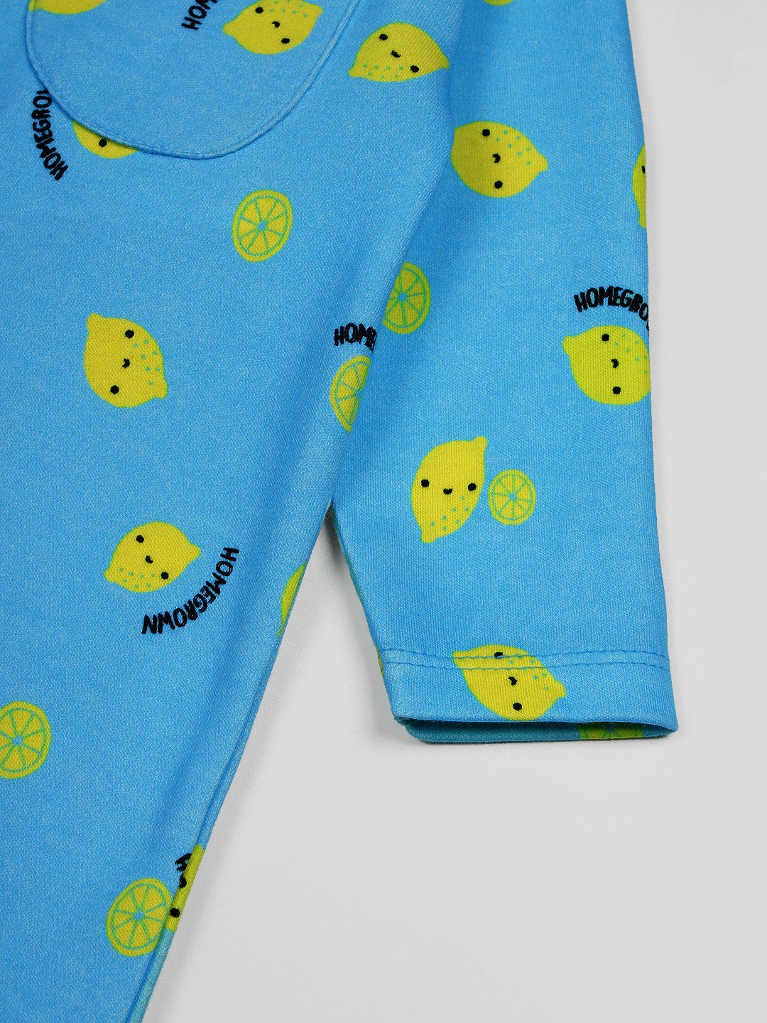 Homegrown Lemon Printed Cotton Sleepsuit