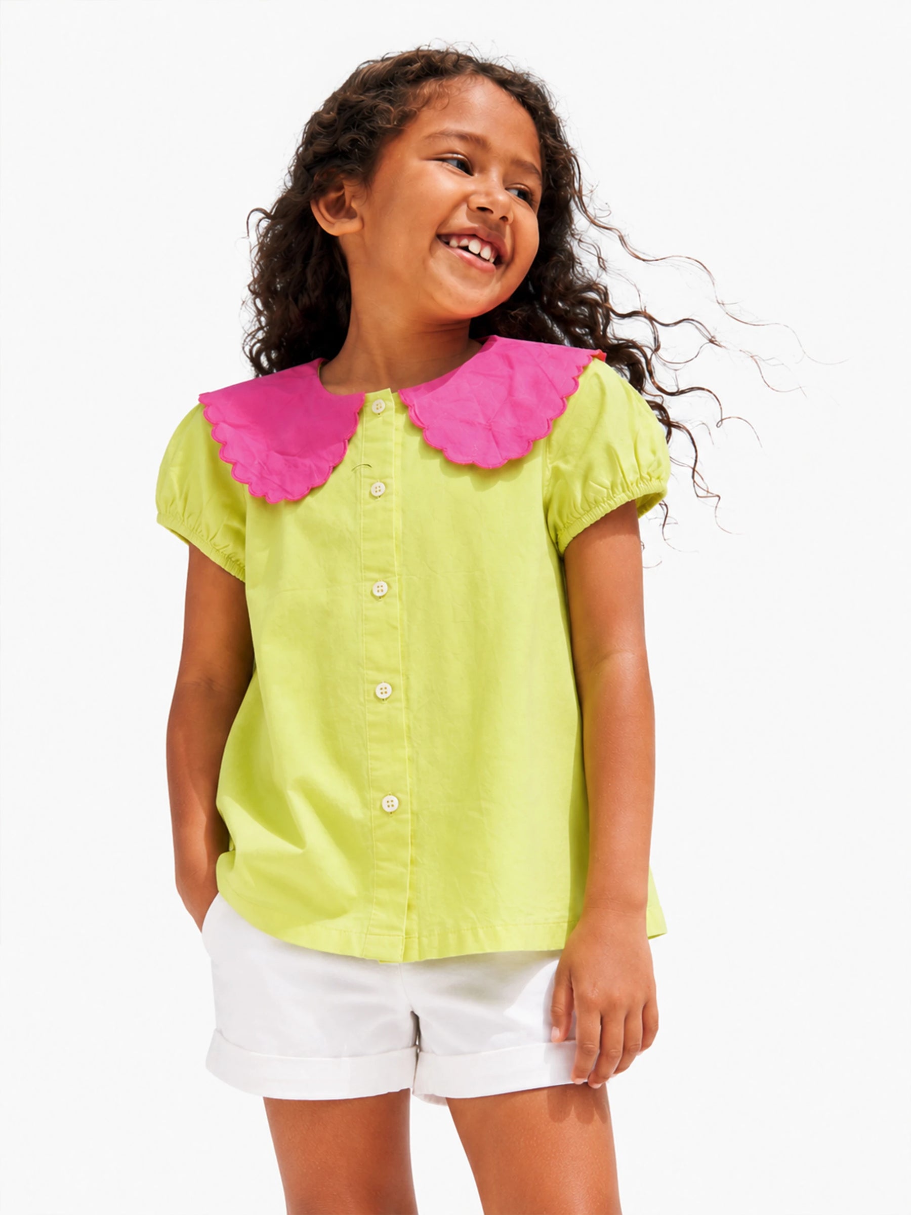 Scallop Collar Top