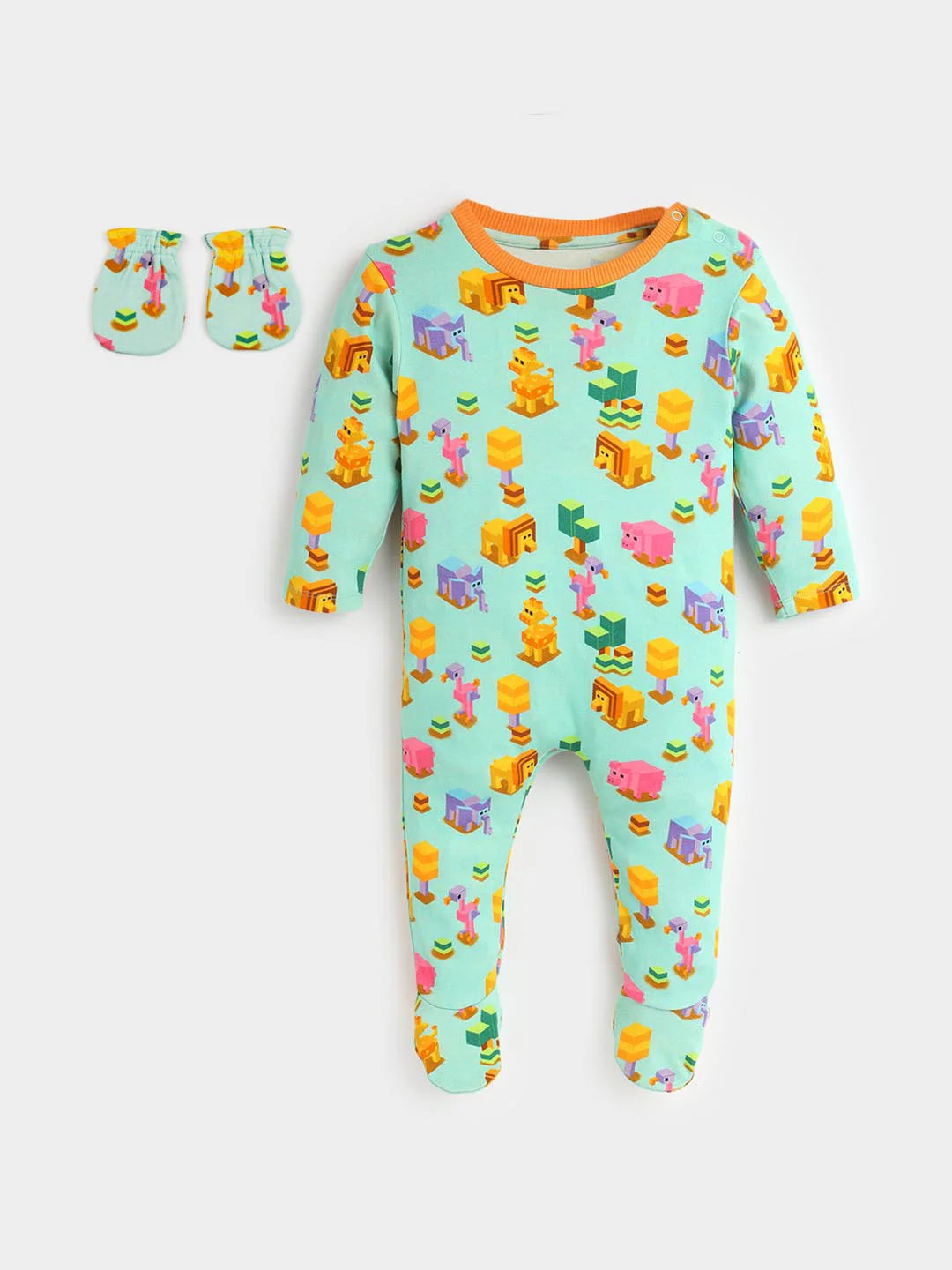 Pack of 2 Footed Sleepsuit