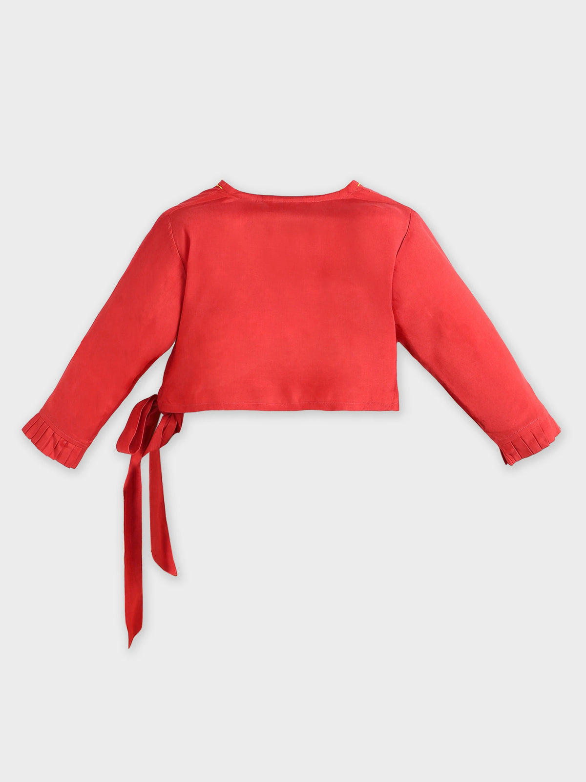 Festive Twirl Wrap Top and Skirt Set