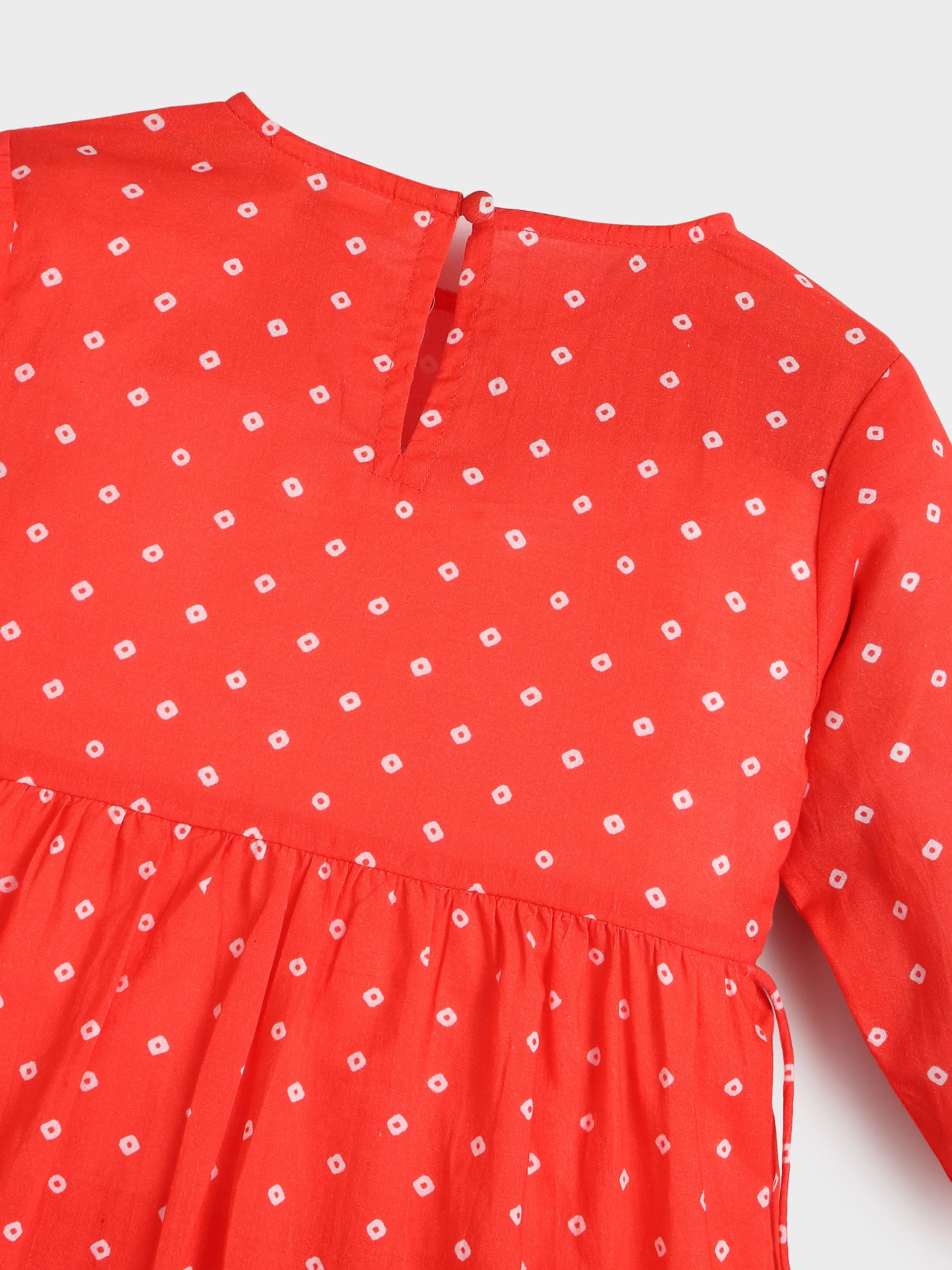 Red Bandhani Print Sharara Set with Dupatta