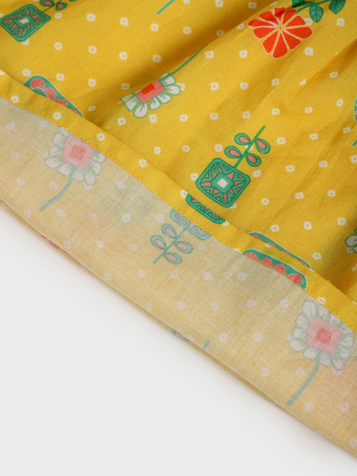 Yellow Bandhani Top and Bottom Set