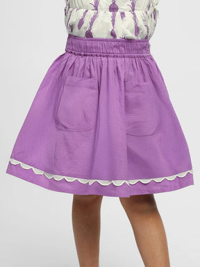Turnip Flared Cotton Long Top & Skirt Set