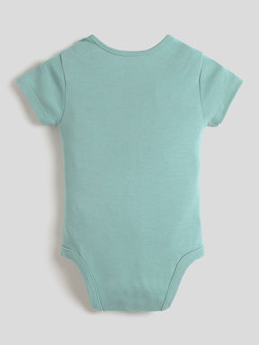Little Lion Embroidered Cotton Bodysuit