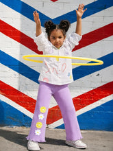 Girls Frill Detail Top & Flared Leggings Set