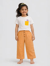 Girls Pocket Detail T-Shirt & Wide-Leg Pants Set