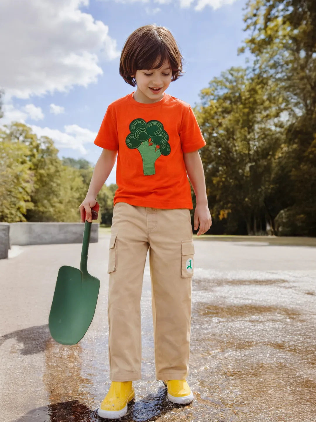 Boys Broccoli T-Shirt & Cargo Set