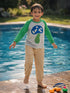 Boys Graphic Raglan Top & Jogger Set