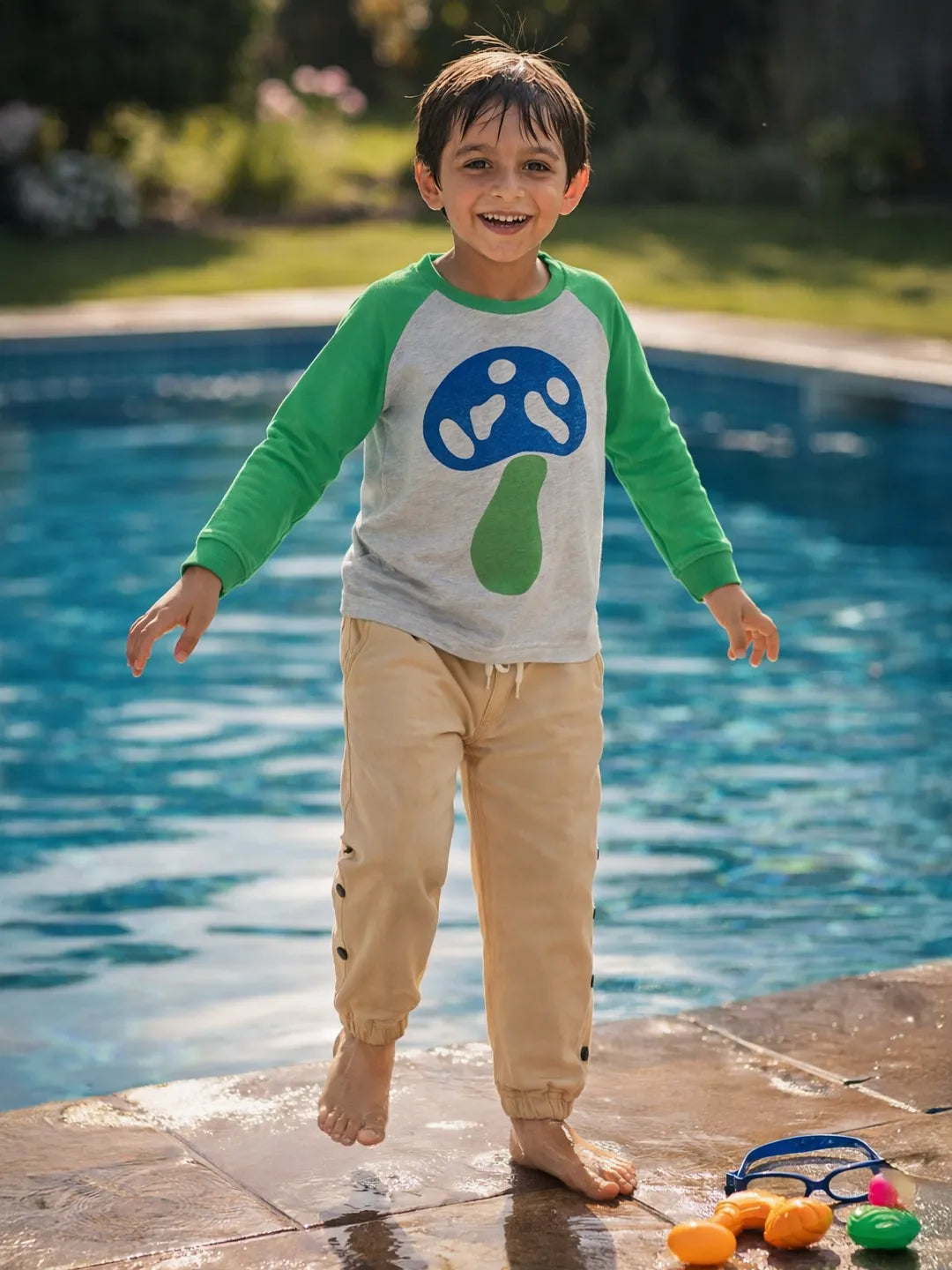 Boys Graphic Raglan Top & Jogger Set