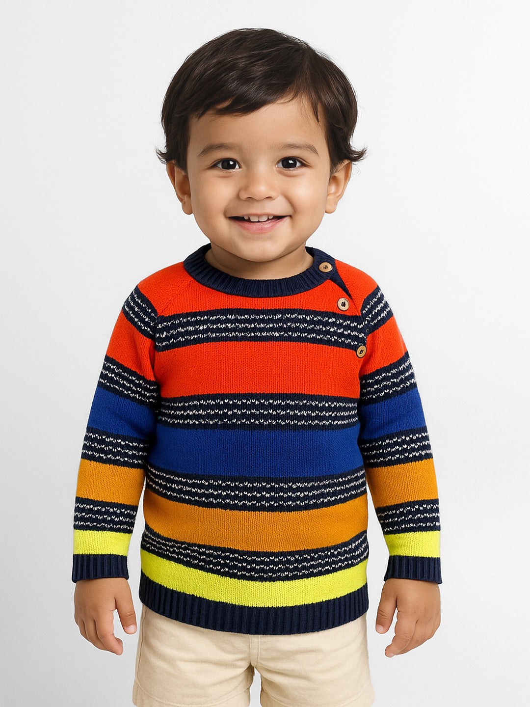 Multicolour Horizontal Stripe Pullover