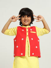 Red Orchid Nehru Jacket