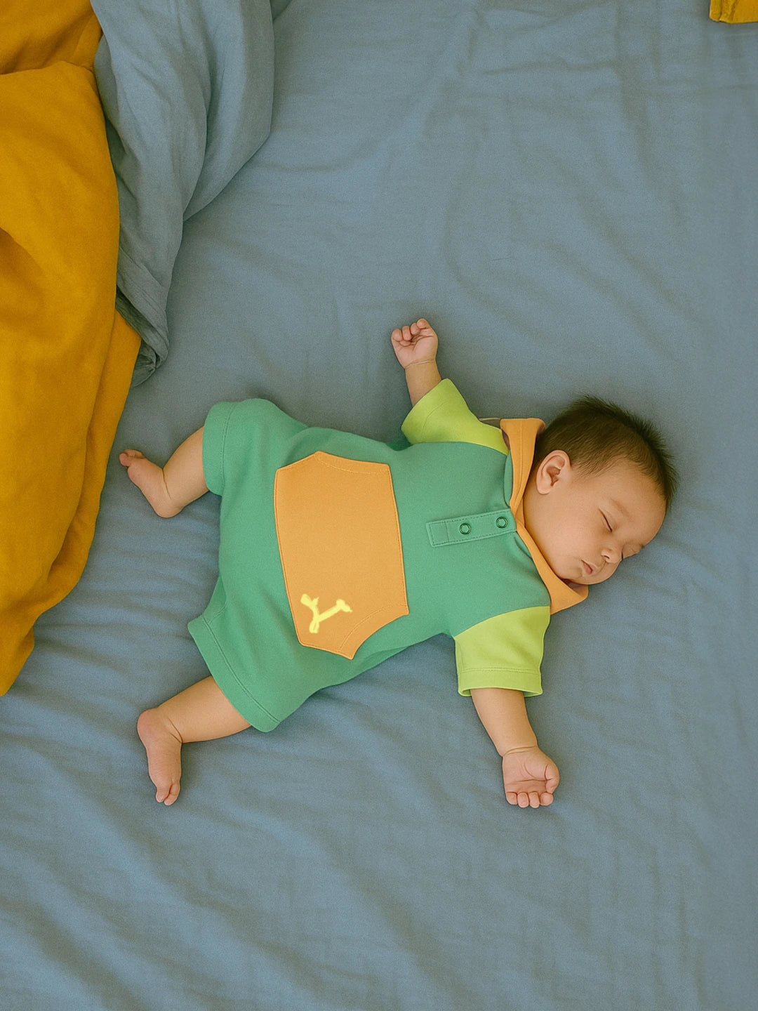 Colorblock Hooded Romper