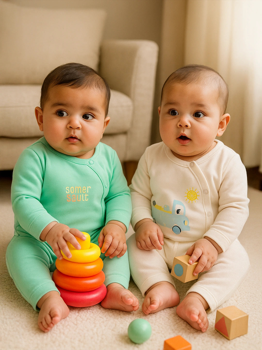 Bundle of Hug Printed Sleepsuit Multipack