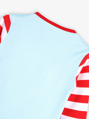 Blue Christmas Elements Sleepsuit