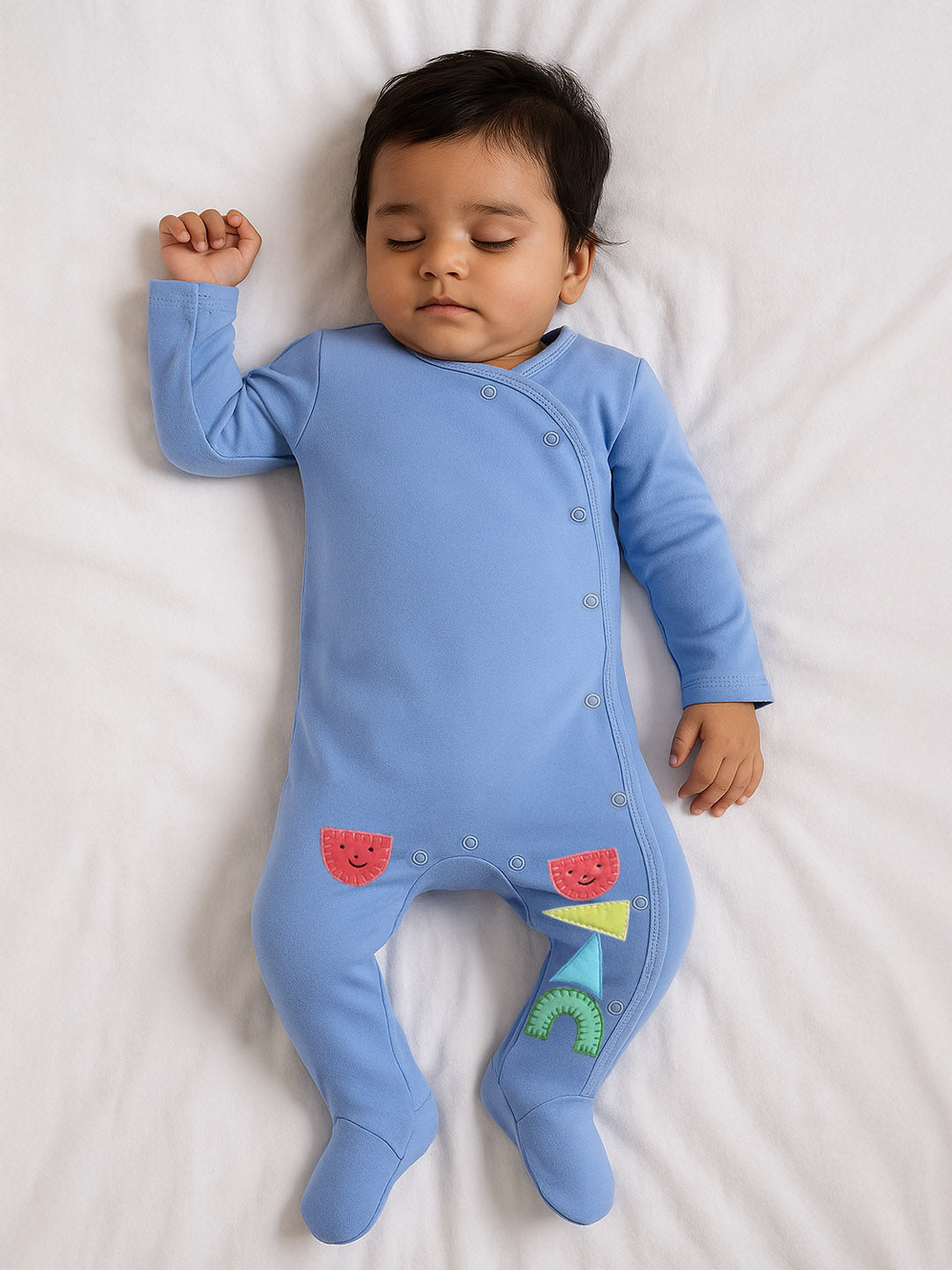 Funny Shapes Footed Cotton Sleepsuit