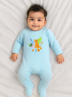 Little Tiger Footed Cotton Sleepsuit