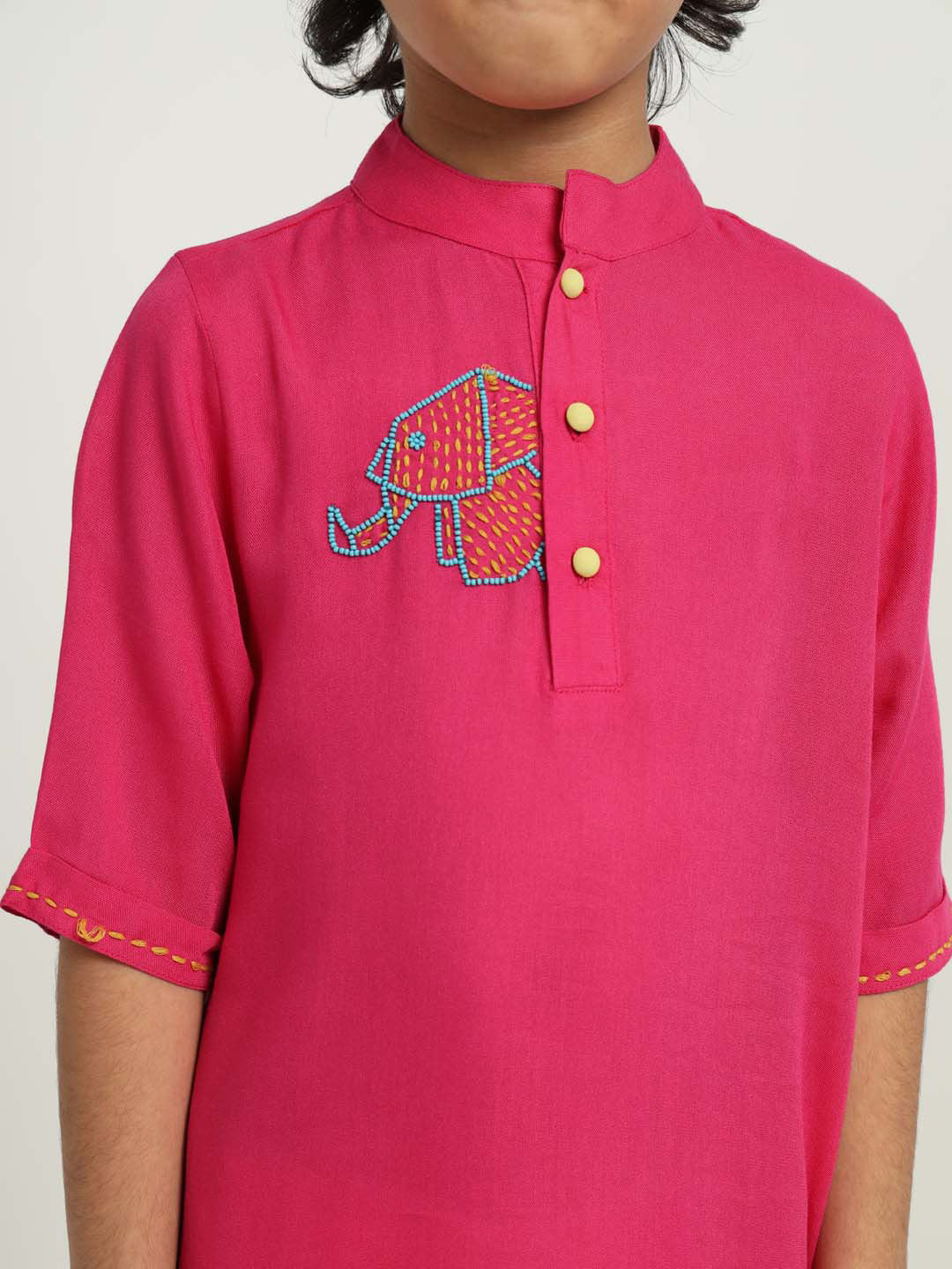 Beaded Haathi Kurta Set
