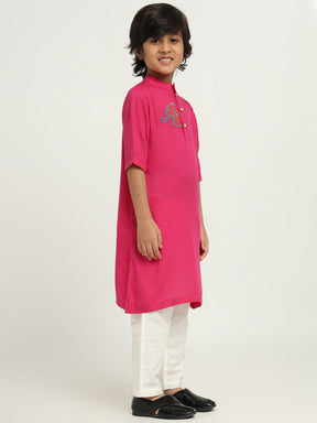 Beaded Haathi Kurta Set