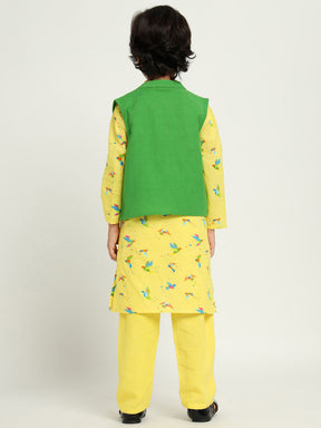 Paper Bird Kurta Set with Jacket