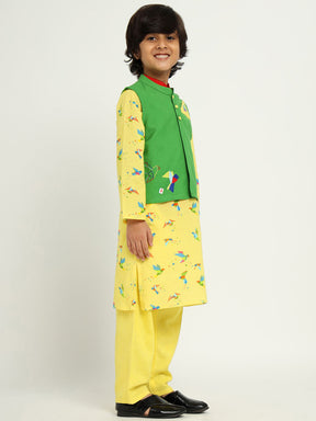 Paper Bird Kurta Set with Jacket