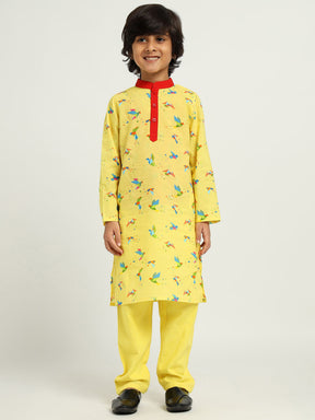 Paper Bird Kurta Set with Jacket