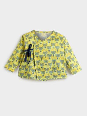 Blue Flower Dhoti Kurta Set- Newborn