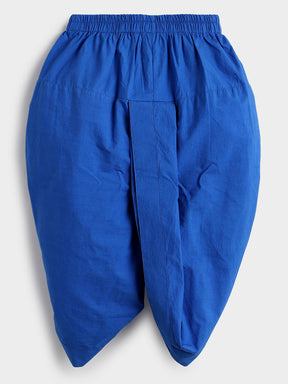 Blue Flower Dhoti Kurta Set- Newborn