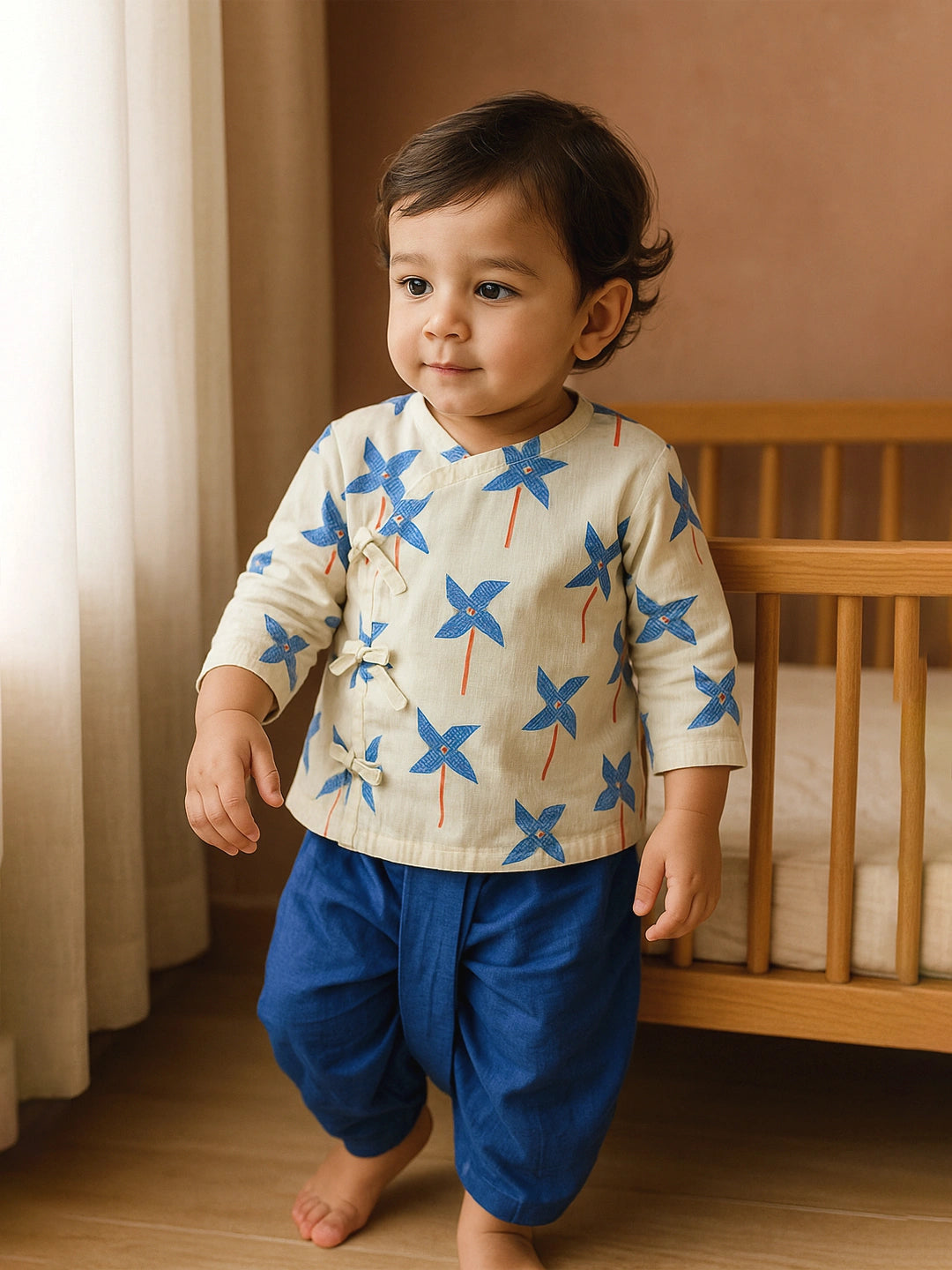 Pinwheel Printed Kurta Dhoti Set