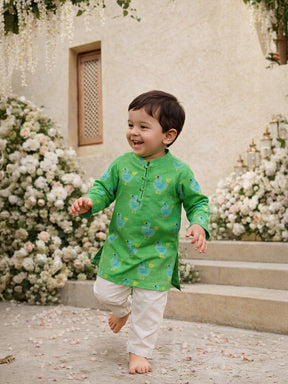 Festive Ease Printed Kurta Pajama Set