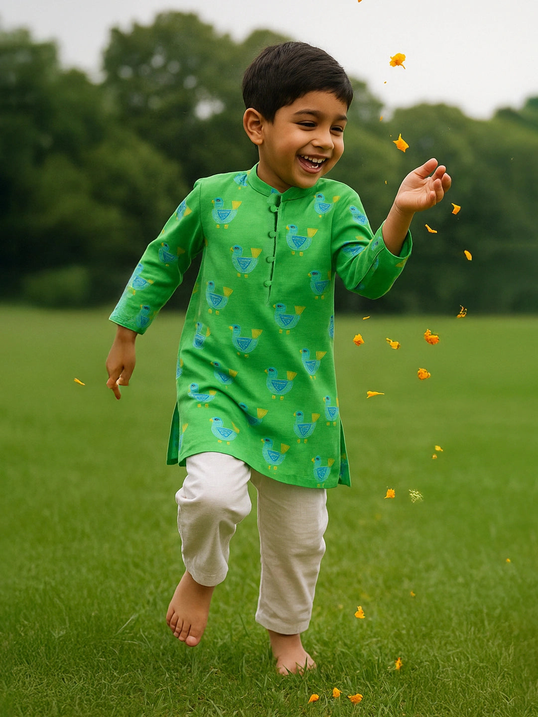 Festive Ease Printed Kurta Pajama Set
