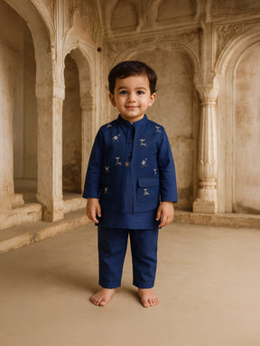 Embroidered Reversible Jacket Set