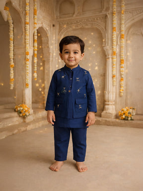 Embroidered Reversible Jacket Set