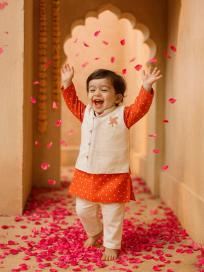 Bandhani Kurta and Jacket Set