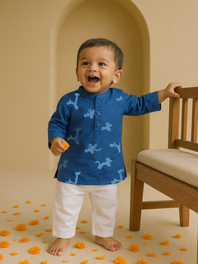 Premium Blue Kurta Pajama Set