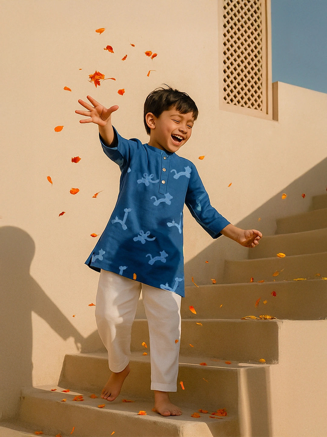 Premium Blue Kurta Pajama Set