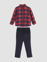 Red Checks Shirt and Pants Set