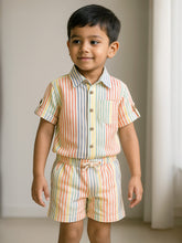 Fruity Sherbet Stripe Shirt & Short Set