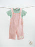 Pink Natural Dungaree With Green Tee Somersault