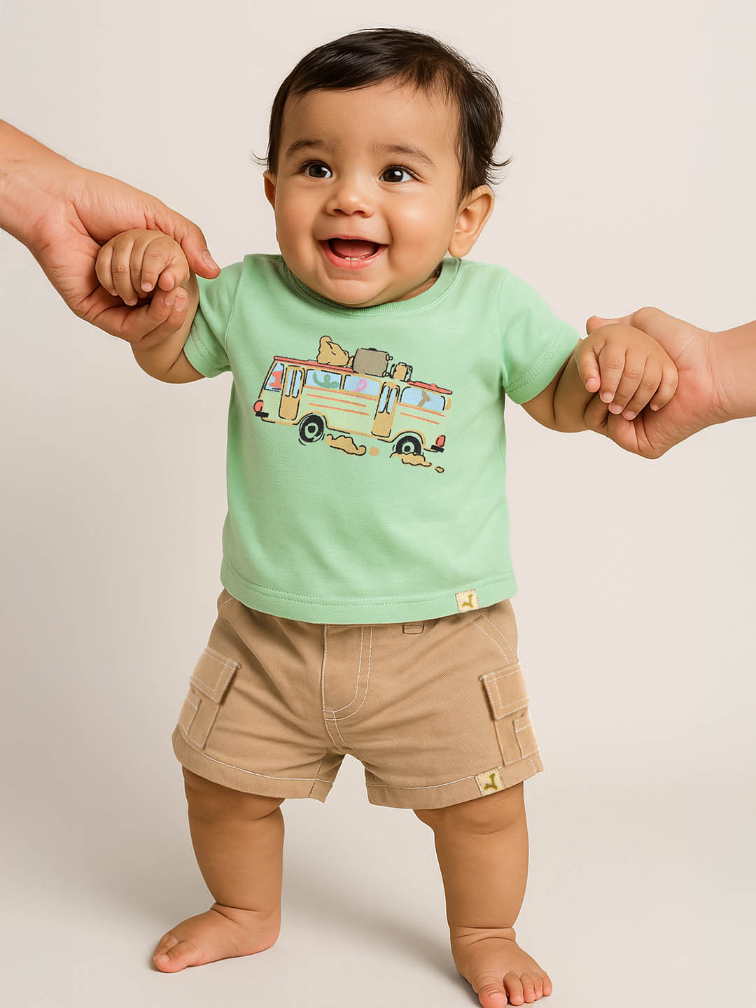 Bus Ride Cotton Tee & Shorts Set