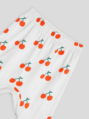 Happy Cherry Cotton Tee & Pants Set